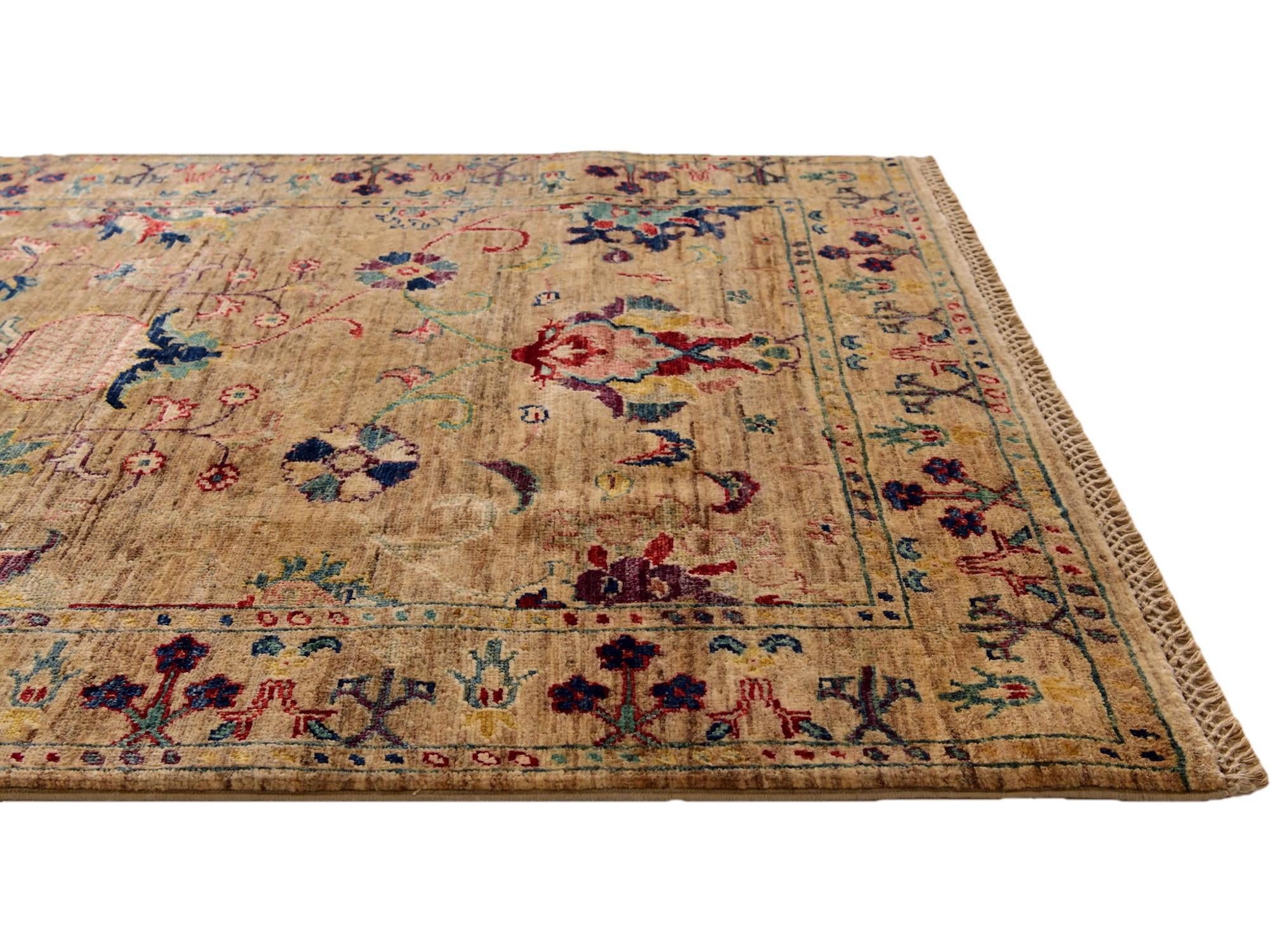 3' 5 x 5' Hand Knotted Ariana Ziegler Rug