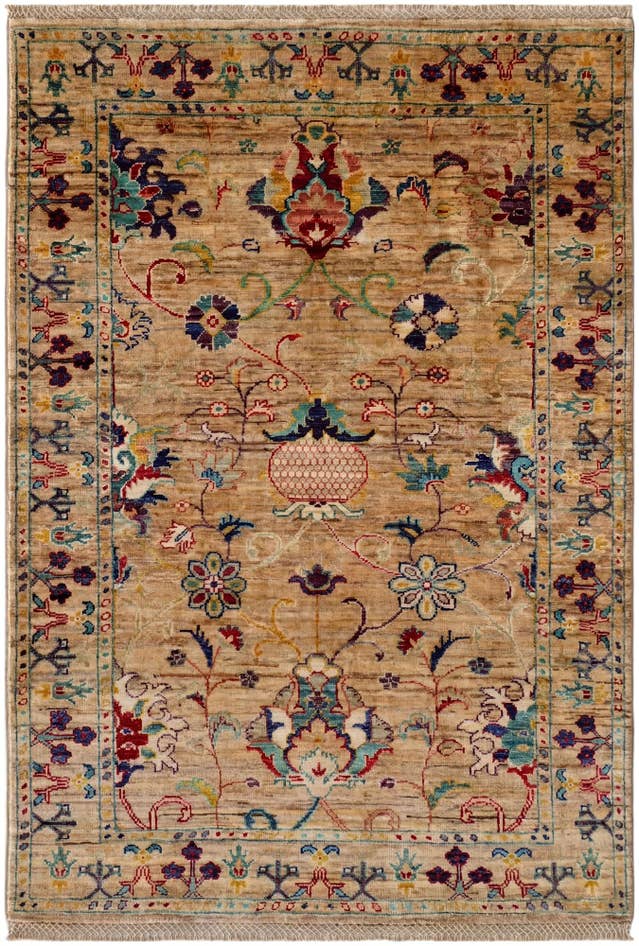 Detail image of 3' 5 x 5' Hand Knotted Ariana Ziegler Rug