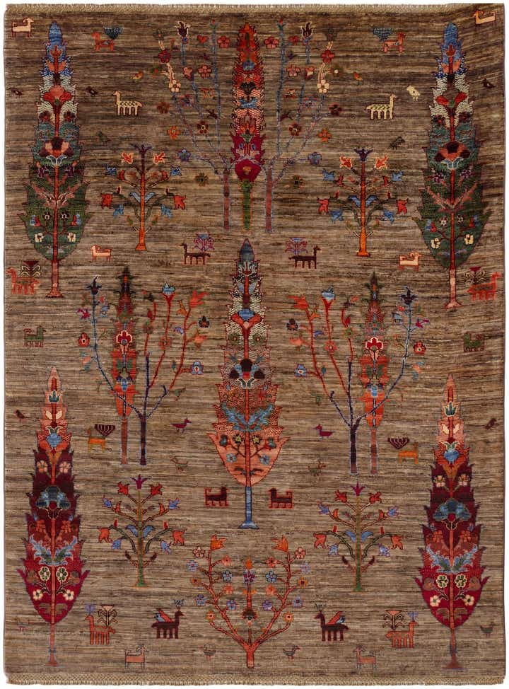 4' 11 x 6' 8 Hand Knotted Ariana Ziegler Rug