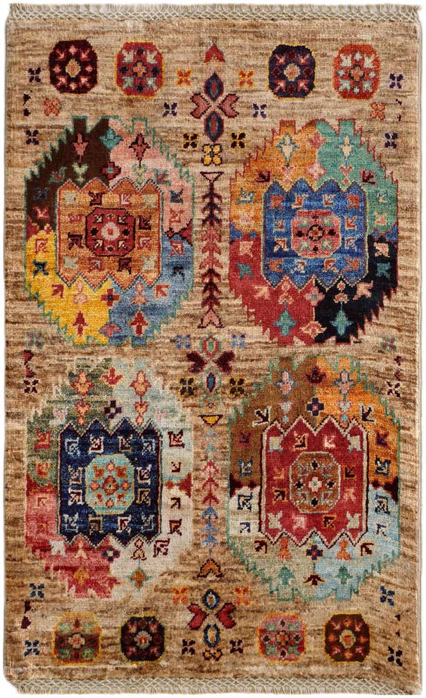 2' x 3' 3 Hand Knotted Ariana Ziegler Rug