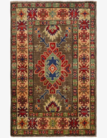 2' x 3' Hand Knotted Kazak Rug