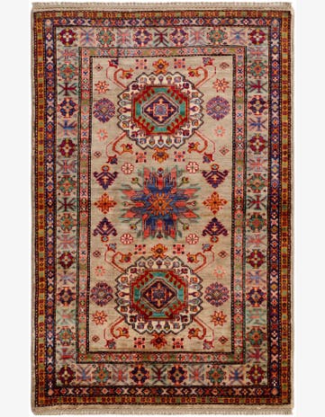 3' 3 x 5' 1 Hand Knotted Kazak Rug