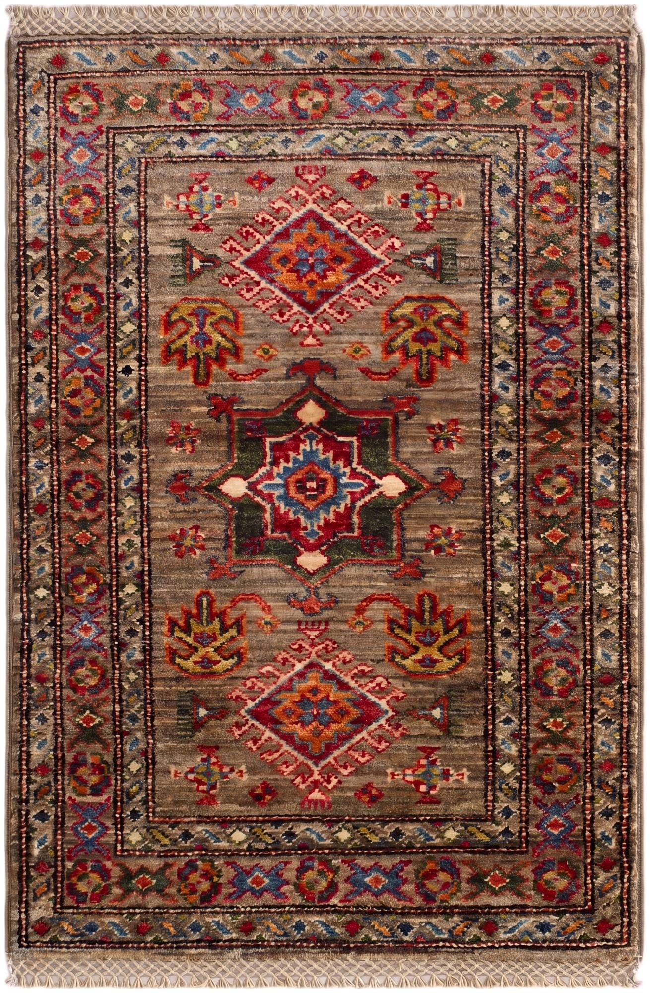 2' x 2' 11 Hand Knotted Kazak Rug
