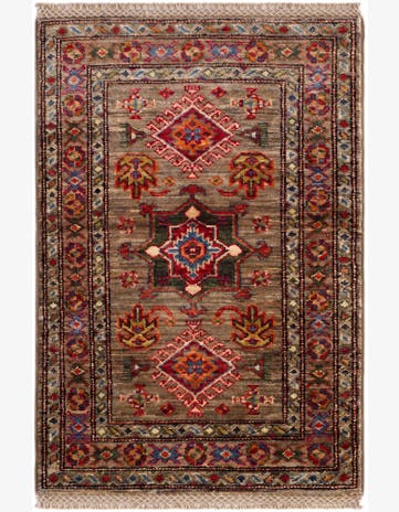 2' x 2' 11 Hand Knotted Kazak Rug