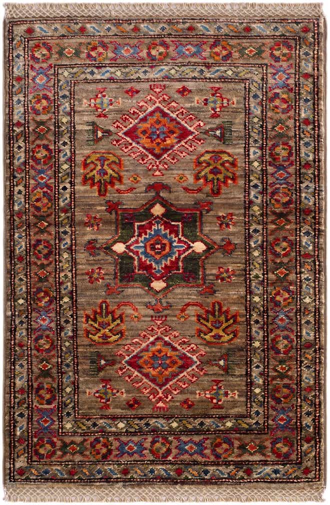 2' x 2' 11 Hand Knotted Kazak Rug
