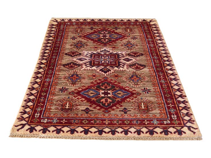 Detail image of 3' 3 x 5' 2 Hand Knotted Kazak Rug