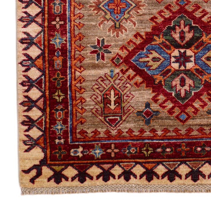 Detail image of 3' 3 x 5' 2 Hand Knotted Kazak Rug