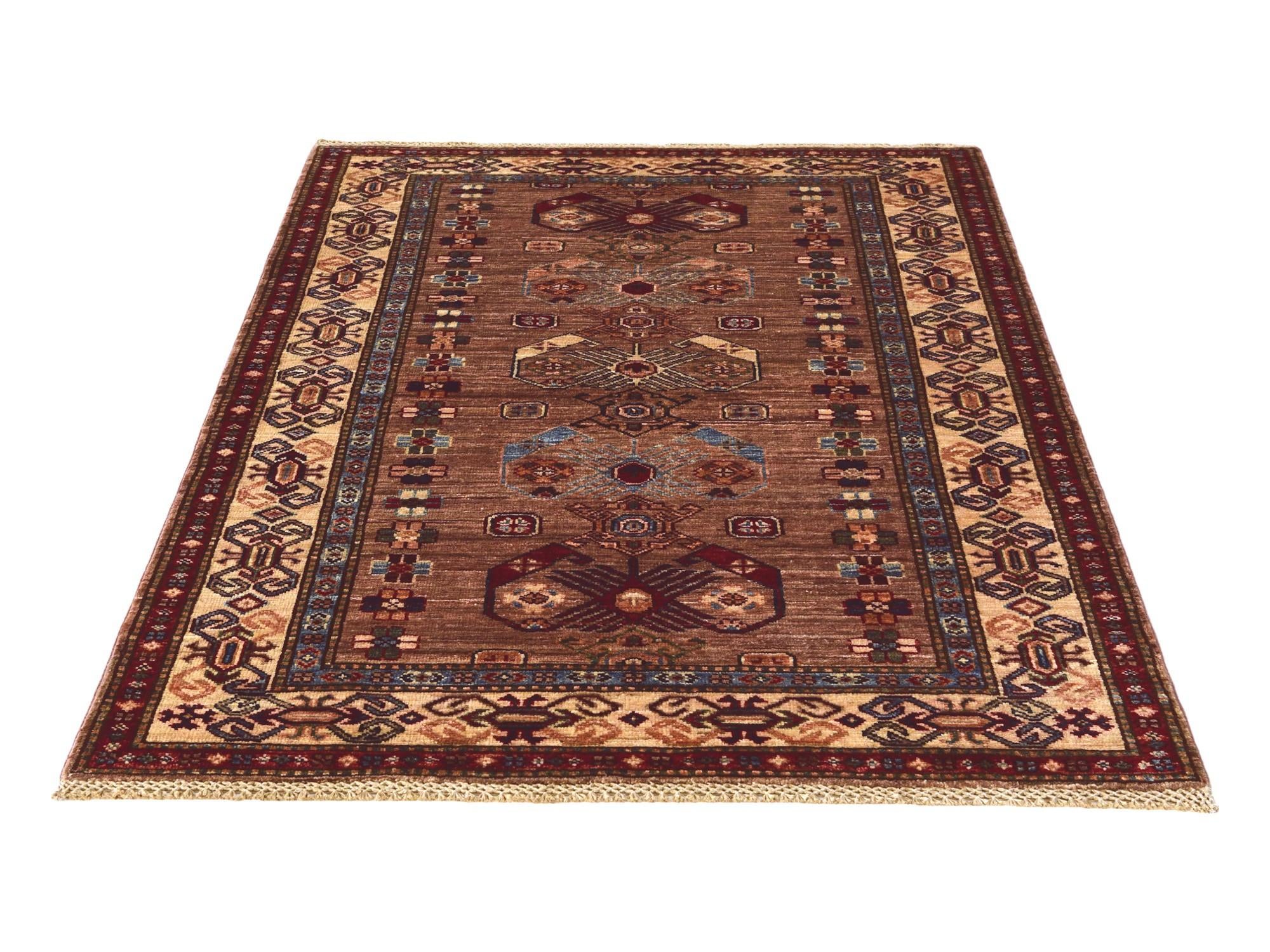 3' 6 x 5' Hand Knotted Kazak Rug