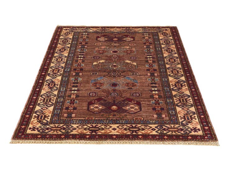 Detail image of 3' 6 x 5' Hand Knotted Kazak Rug