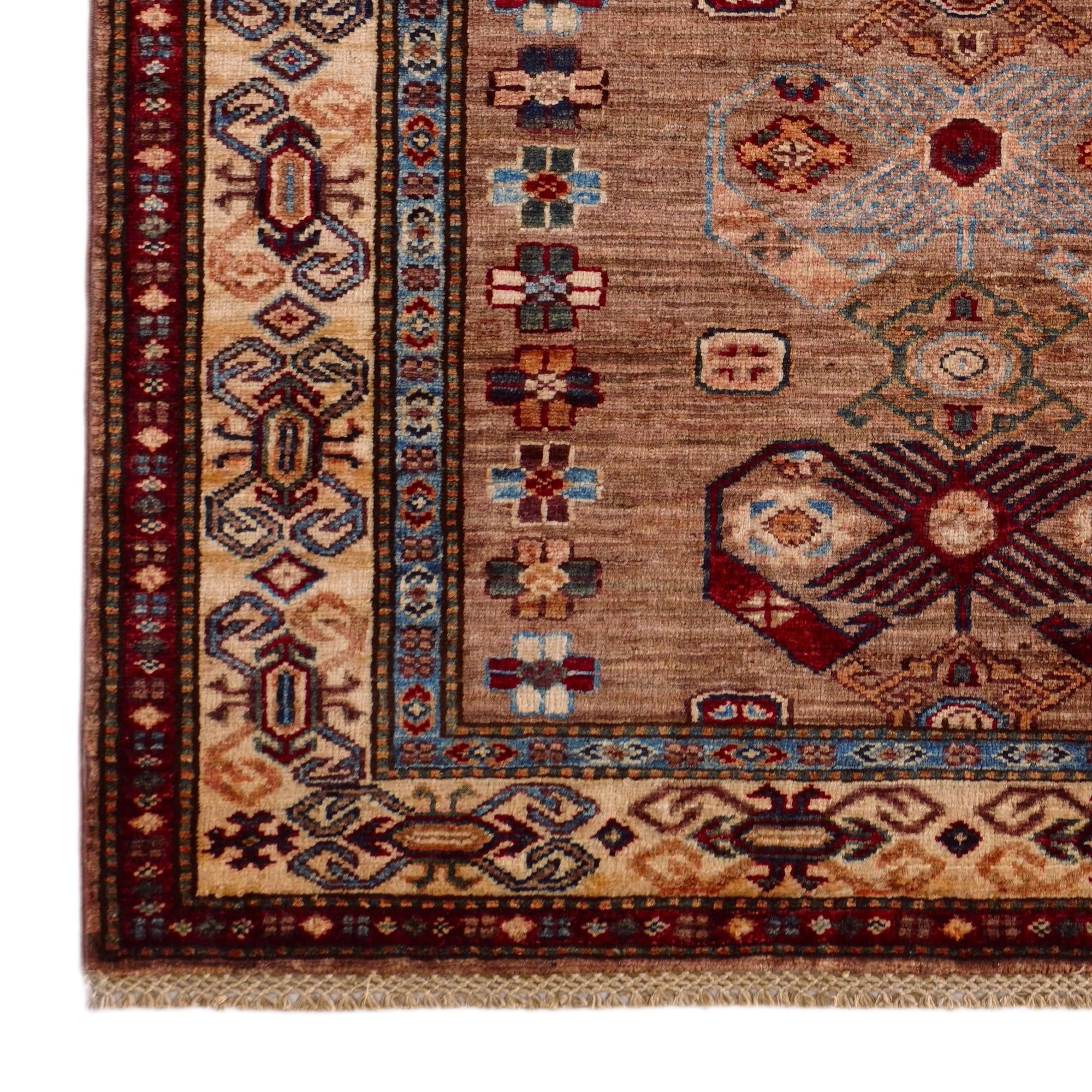 3' 6 x 5' Hand Knotted Kazak Rug