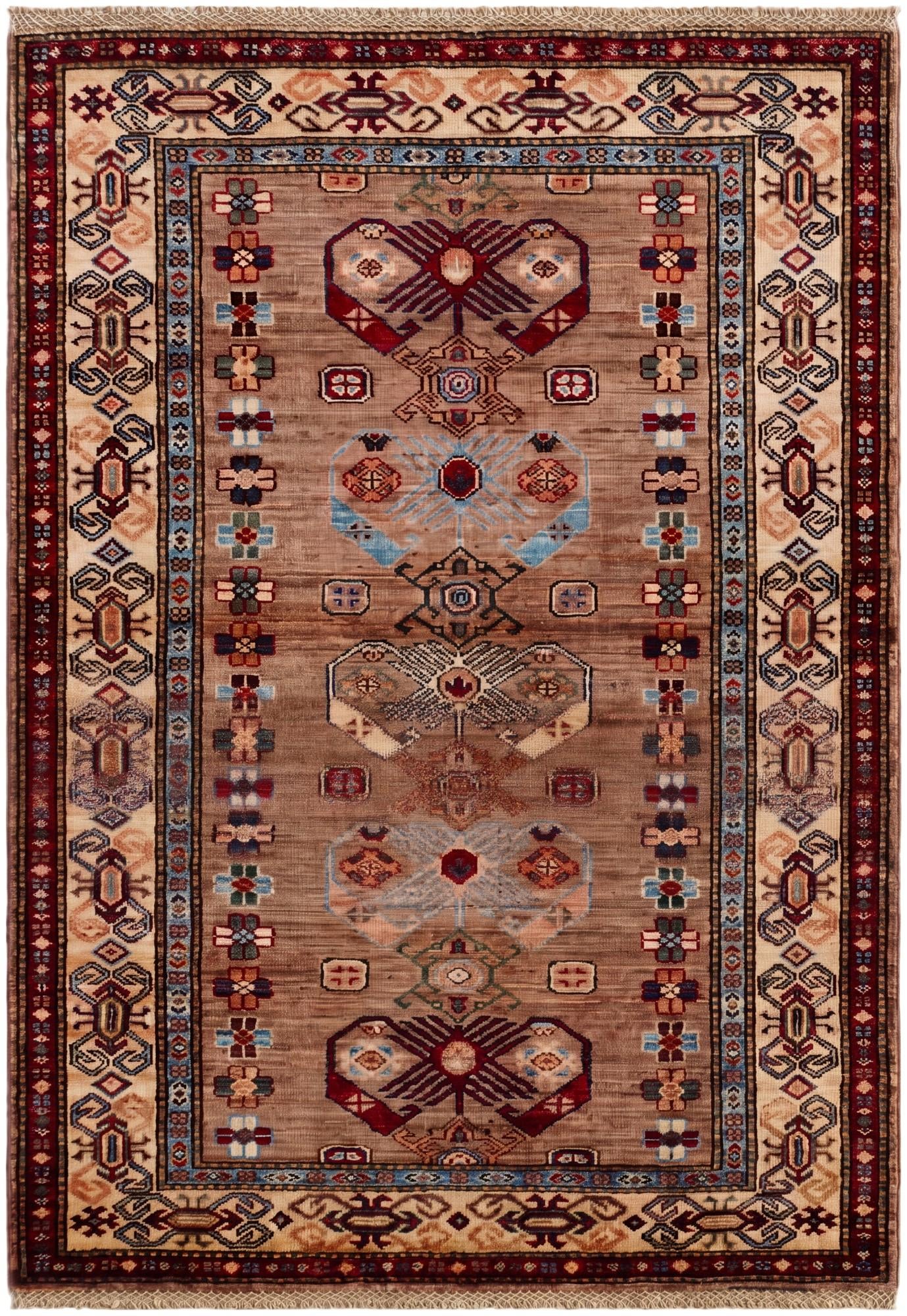 3' 6 x 5' Hand Knotted Kazak Rug