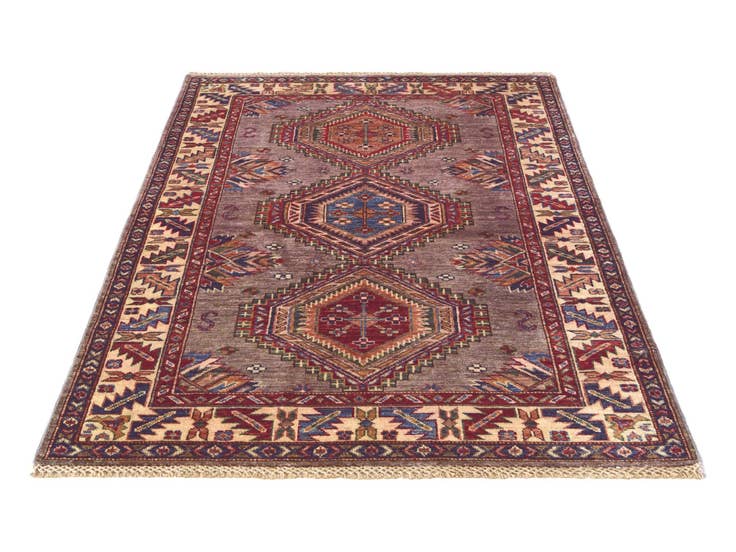 Detail image of 3' 6 x 5' 3 Hand Knotted Kazak Rug