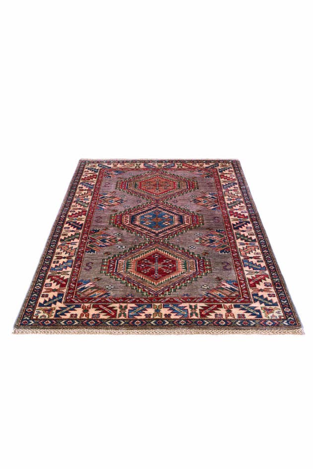 Detail image of 3' 6 x 5' 3 Hand Knotted Kazak Rug