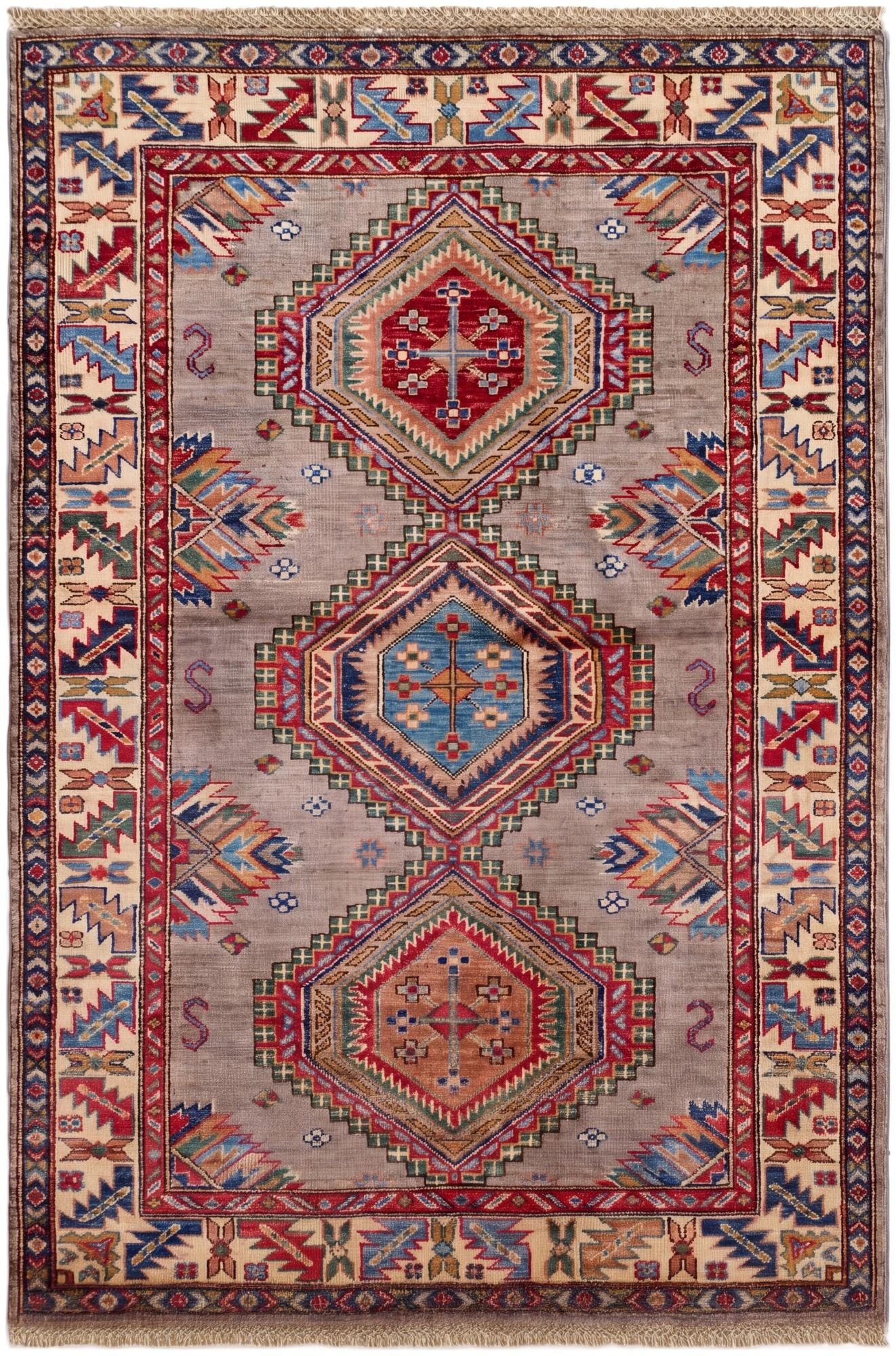 3' 6 x 5' 3 Hand Knotted Kazak Rug