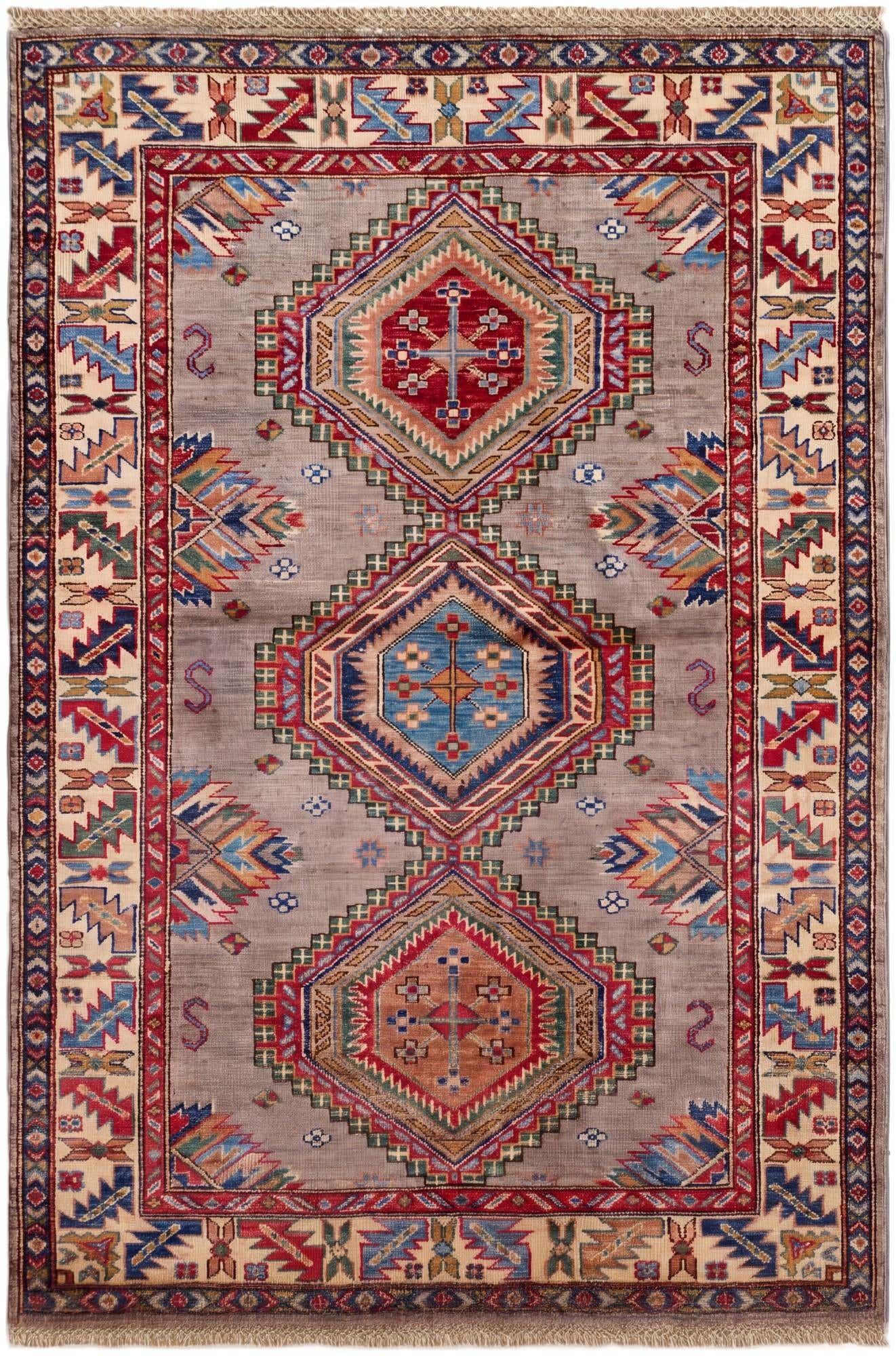 3' 6 x 5' 3 Hand Knotted Kazak Rug