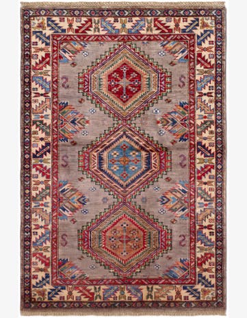 3' 6 x 5' 3 Hand Knotted Kazak Rug