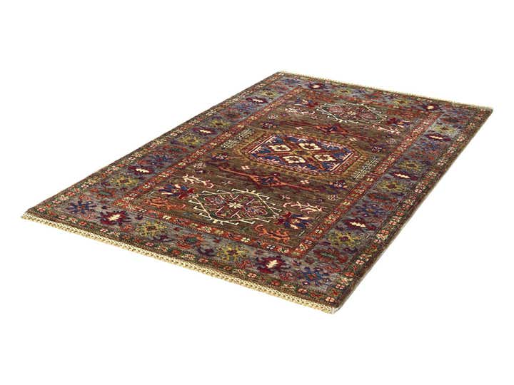 3' 4 x 5' 2 Hand Knotted Kazak Rug