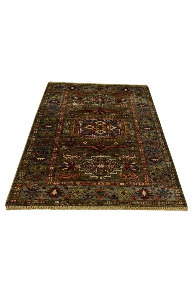 3' 4 x 5' 2 Hand Knotted Kazak Rug