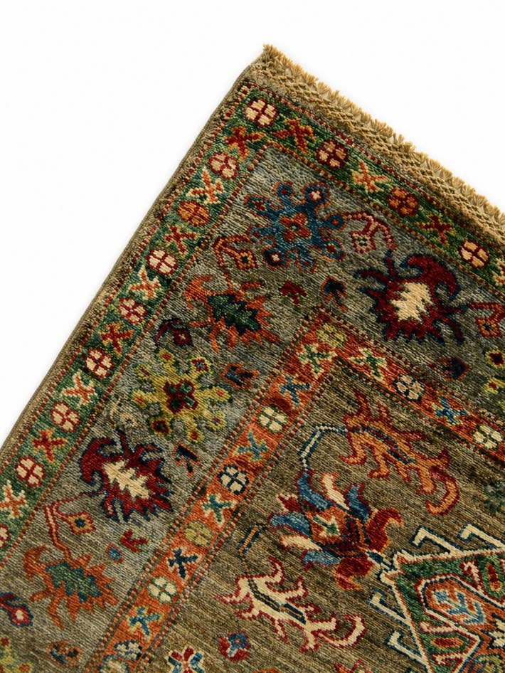 Detail image of 3' 4 x 5' 2 Hand Knotted Kazak Rug