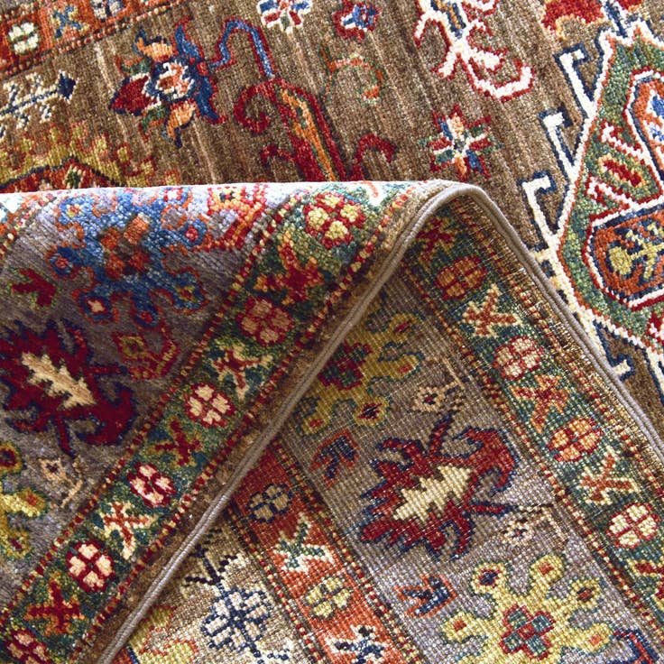 Detail image of 3' 4 x 5' 2 Hand Knotted Kazak Rug