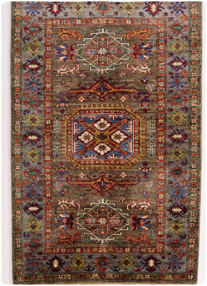 3' 4 x 5' 2 Hand Knotted Kazak Rug