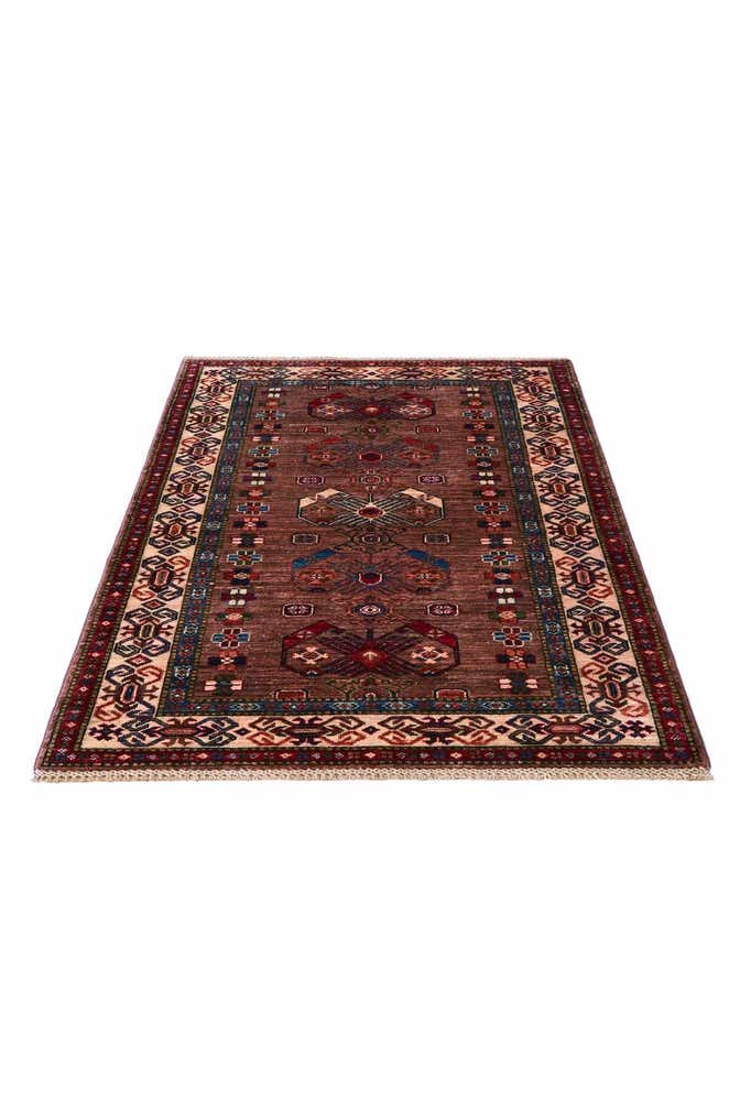 3' 5 x 4' 11 Hand Knotted Kazak Rug