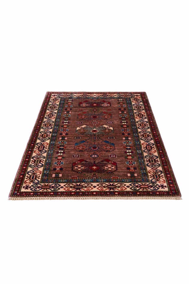 Detail image of 3' 5 x 4' 11 Hand Knotted Kazak Rug