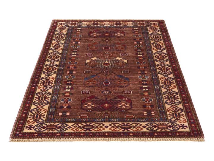 3' 5 x 4' 11 Hand Knotted Kazak Rug
