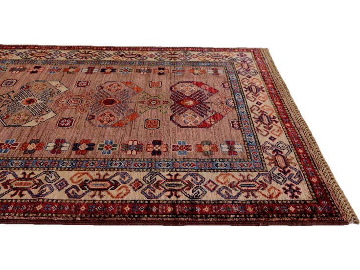 Detail image of 3' 5 x 4' 11 Hand Knotted Kazak Rug