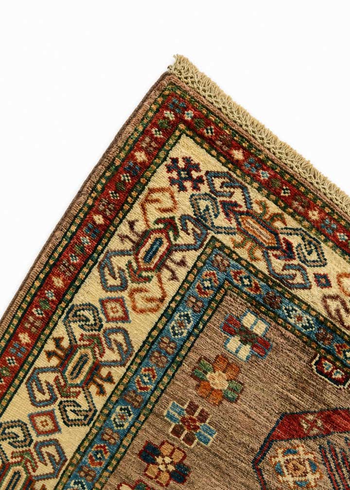 3' 5 x 4' 11 Hand Knotted Kazak Rug