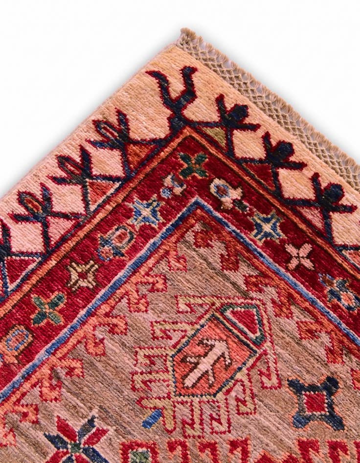 Detail image of 3' 3 x 5' 3 Hand Knotted Kazak Rug