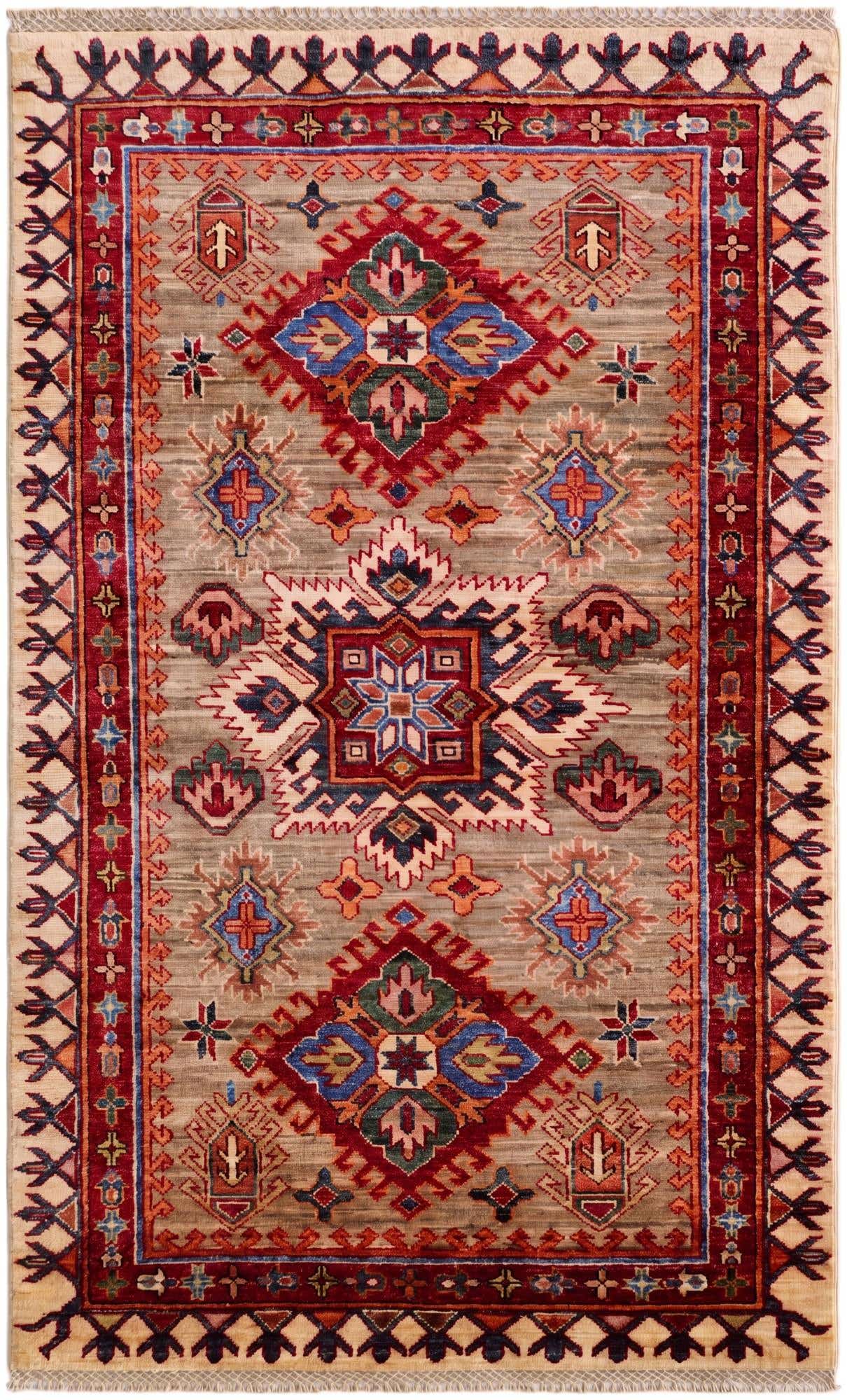 3' 3 x 5' 3 Hand Knotted Kazak Rug