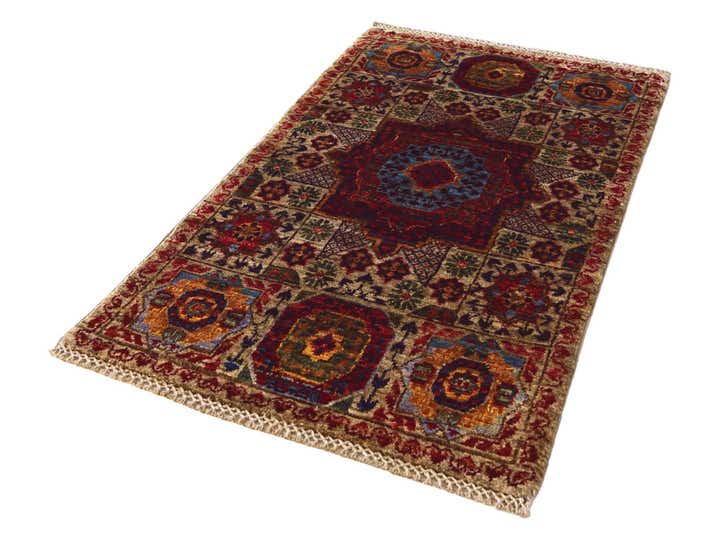 1' 11 x 3' 5 Hand Knotted Mamluk Ziegler Rug
