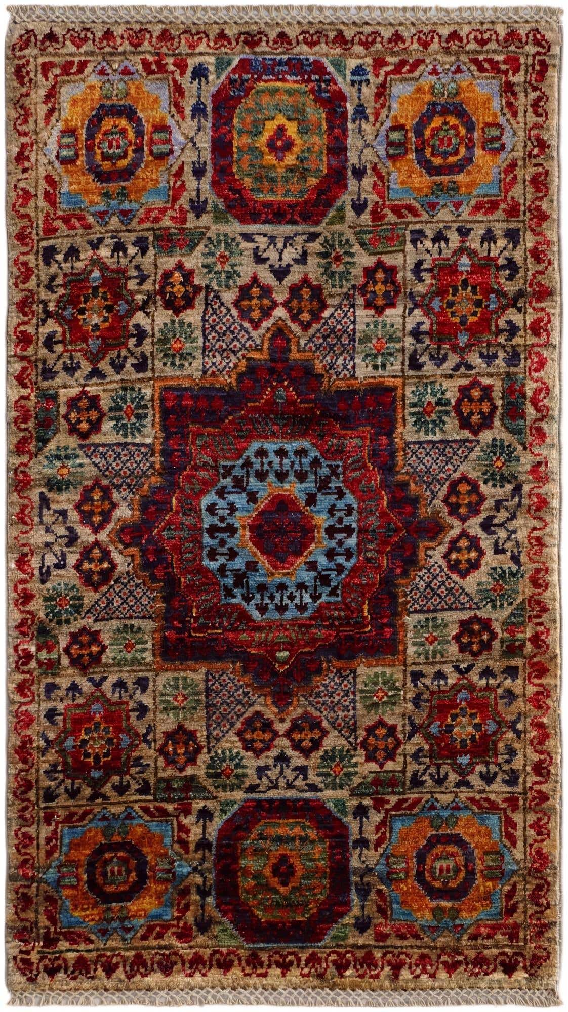 1' 11 x 3' 5 Hand Knotted Mamluk Ziegler Rug
