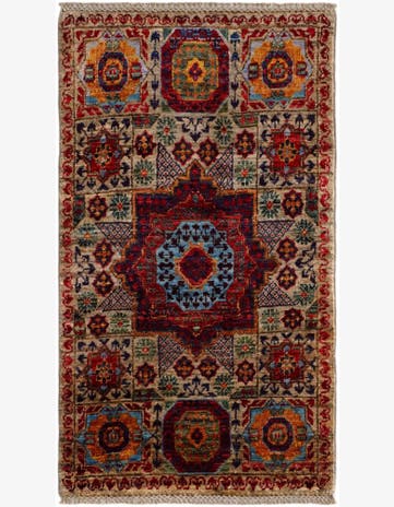 1' 11 x 3' 5 Hand Knotted Mamluk Ziegler Rug