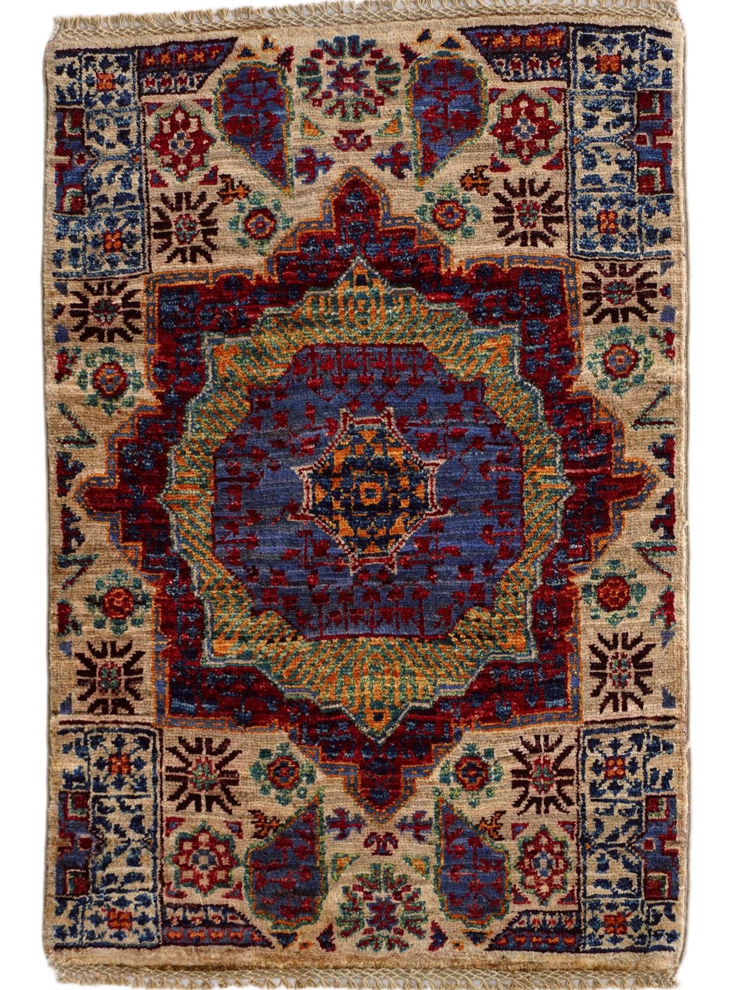 2' x 2' 10 Hand Knotted Mamluk Ziegler Rug