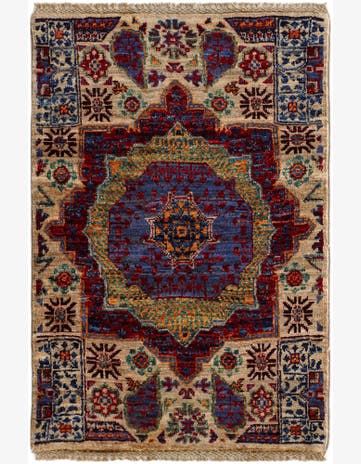 2' x 2' 10 Hand Knotted Mamluk Ziegler Rug