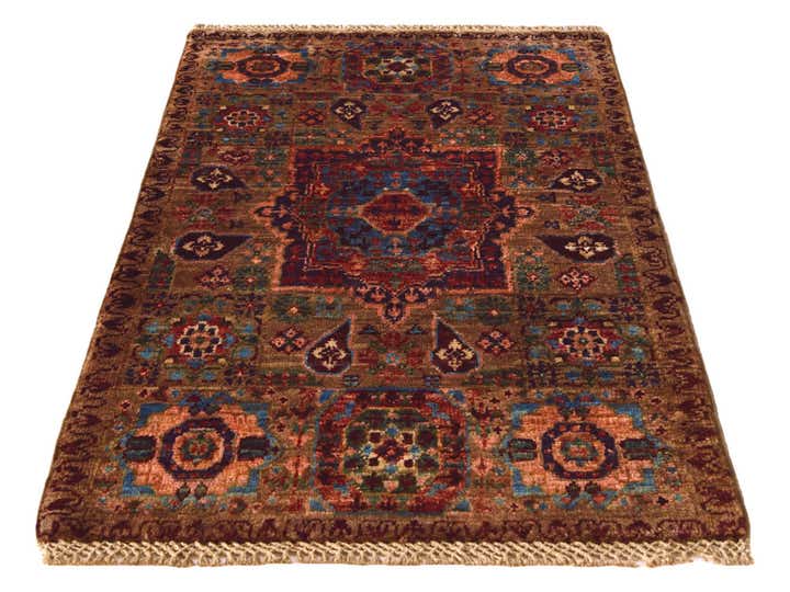2' x 3' 4 Hand Knotted Mamluk Ziegler Rug