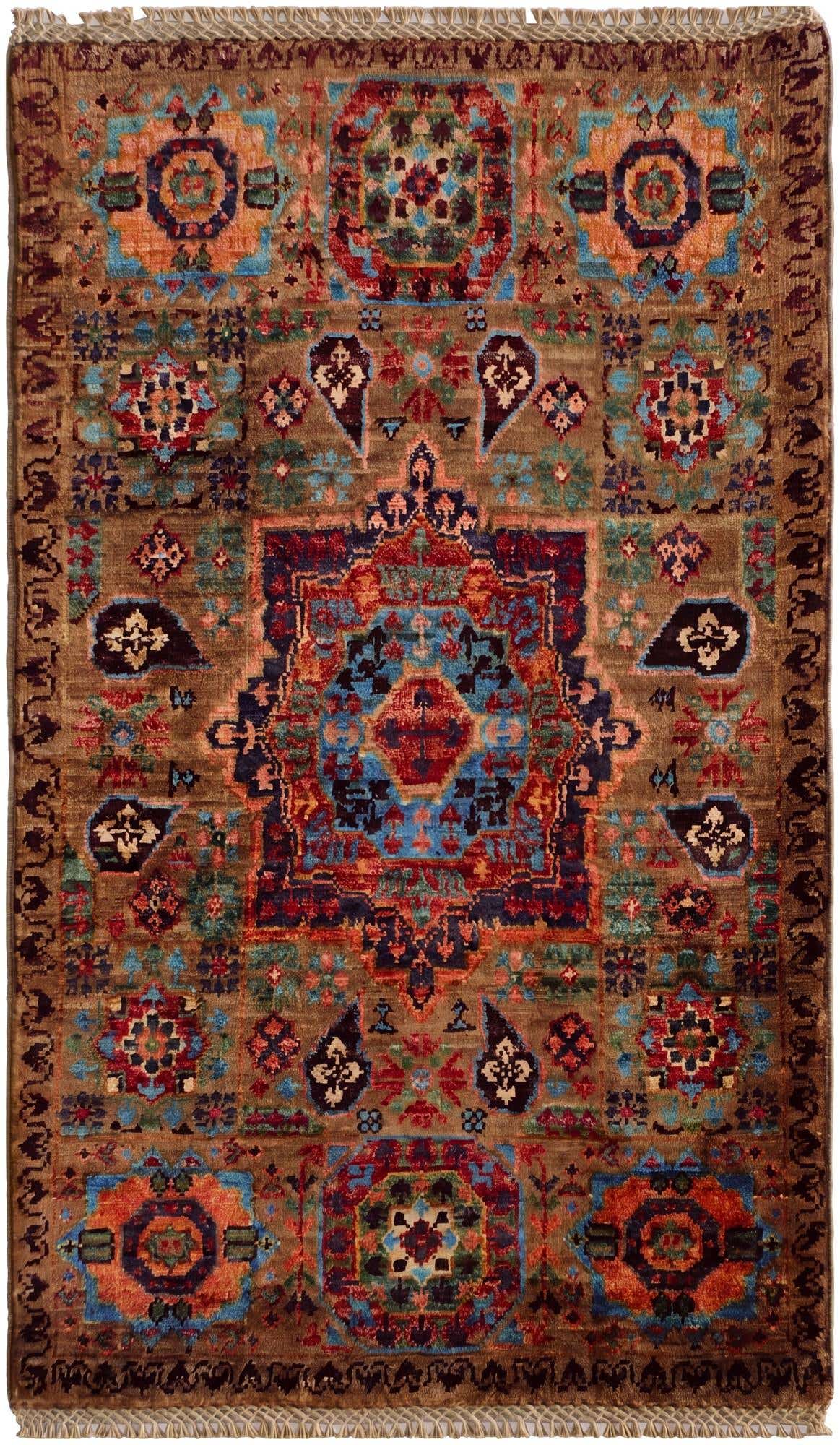 2' x 3' 4 Hand Knotted Mamluk Ziegler Rug