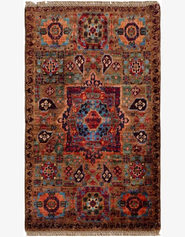 2' x 3' 4 Hand Knotted Mamluk Ziegler Rug