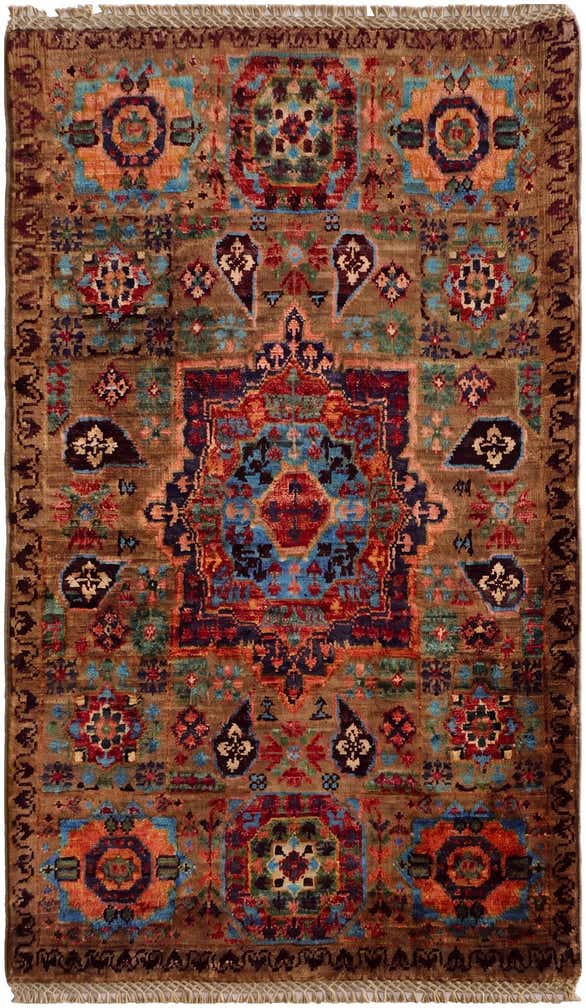 2' x 3' 4 Hand Knotted Mamluk Ziegler Rug
