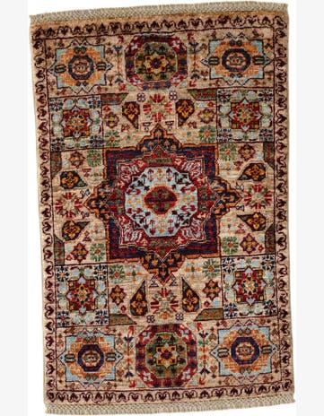 2' x 3' 1 Hand Knotted Mamluk Ziegler Rug