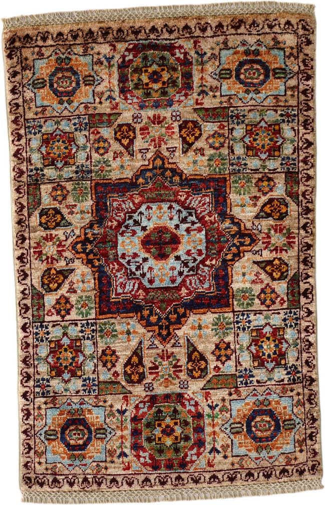 2' x 3' 1 Hand Knotted Mamluk Ziegler Rug