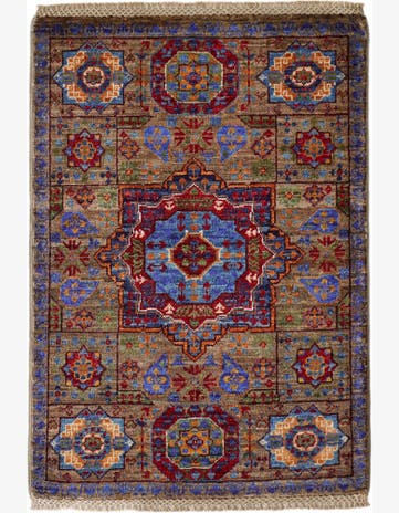 2' x 2' 11 Hand Knotted Mamluk Ziegler Rug