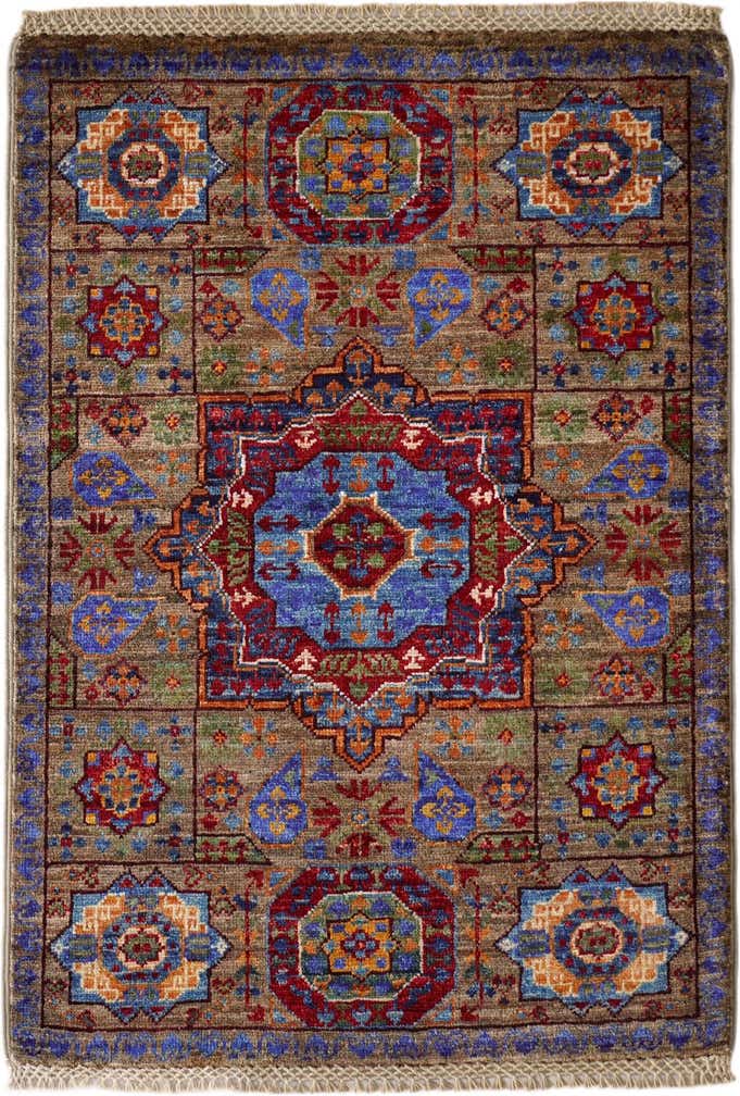2' x 2' 11 Hand Knotted Mamluk Ziegler Rug