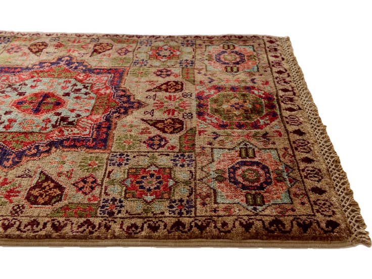 Detail image of 2' 1 x 2' 11 Hand Knotted Mamluk Ziegler Rug
