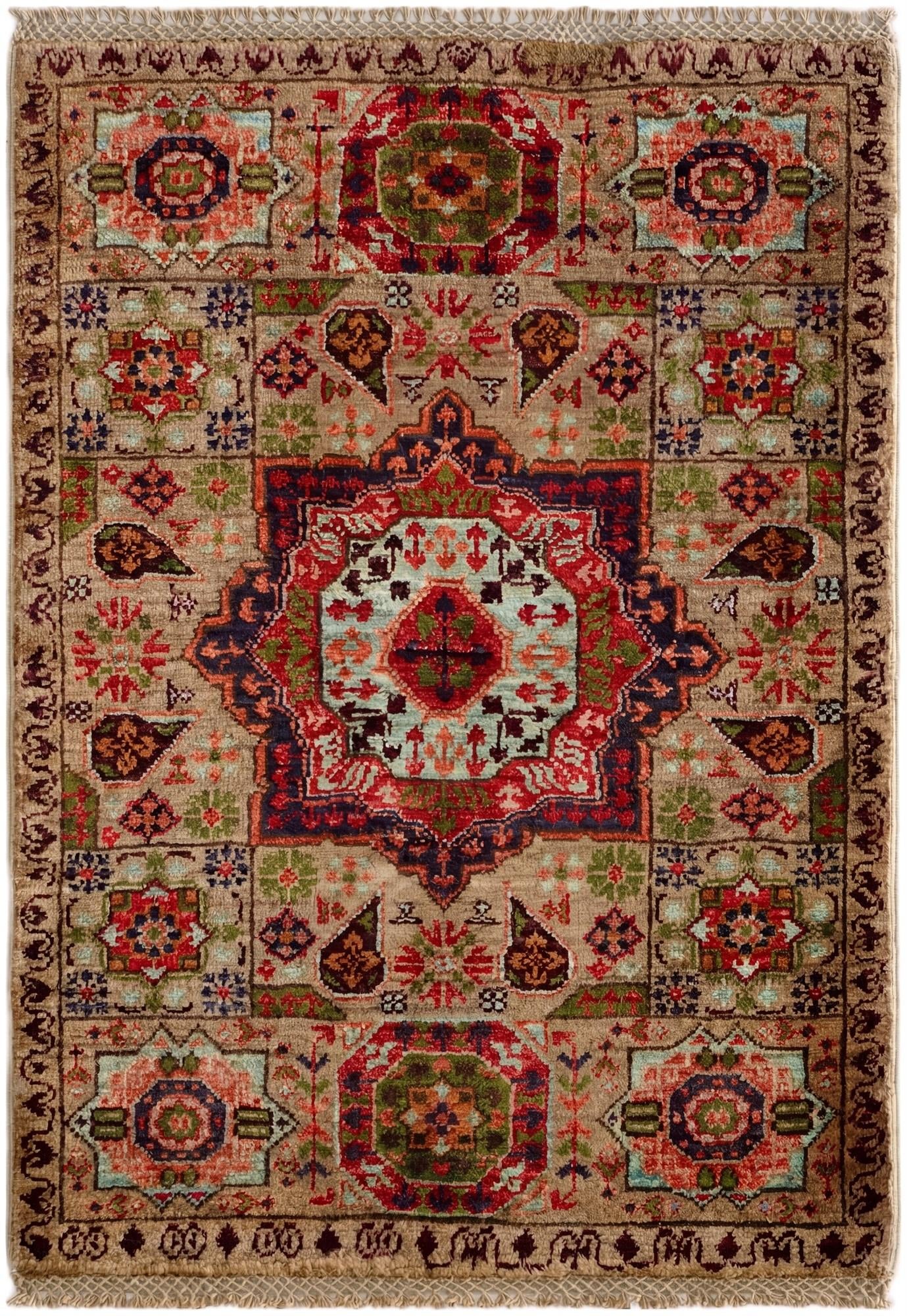 2' 1 x 2' 11 Hand Knotted Mamluk Ziegler Rug