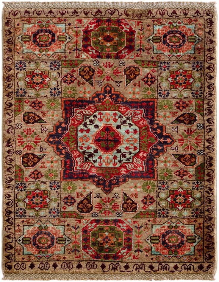 Detail image of 2' 1 x 2' 11 Hand Knotted Mamluk Ziegler Rug