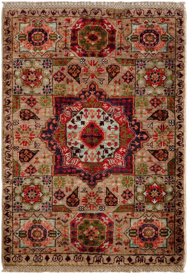 Detail image of 2' 1 x 2' 11 Hand Knotted Mamluk Ziegler Rug