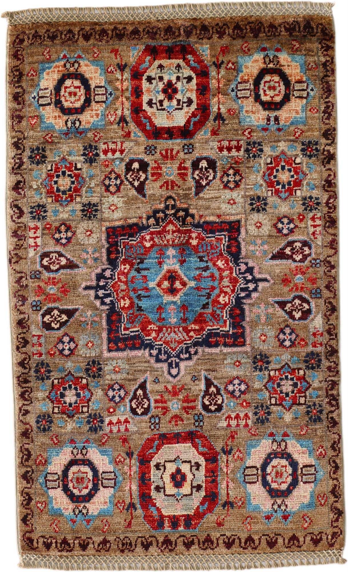 1' 10 x 3' Hand Knotted Mamluk Ziegler Rug